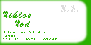 miklos mod business card