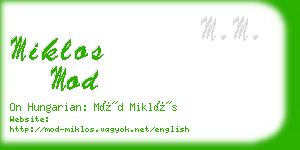 miklos mod business card